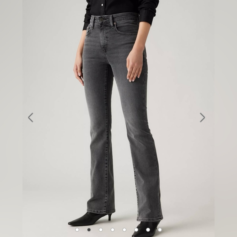 NWT Levi’s 725 High Rise Bootcut Black/Grey jeans size 26